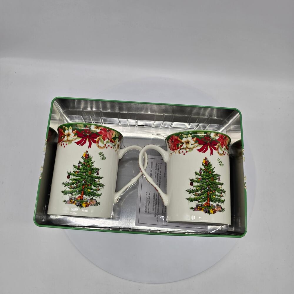 Spode Christmas Tree Mugs 2018 Annual Collection Coffee Cups Set of 2 Holiday